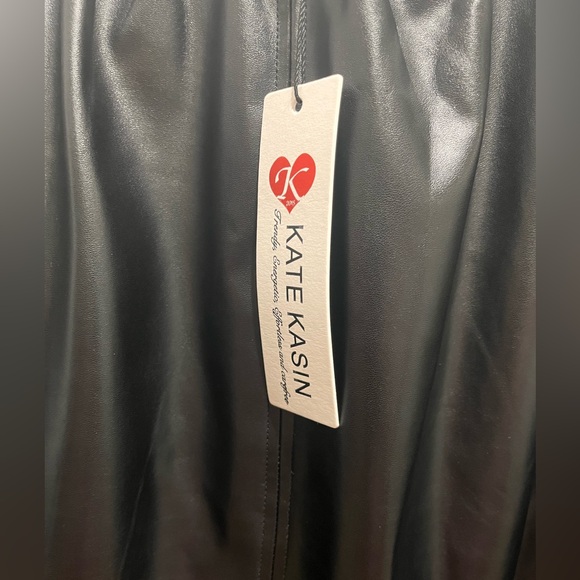 NWT Faux Leather Skirts High Waist A Line Skirt, Fall Winter Midi Skirt - Picture 9 of 9